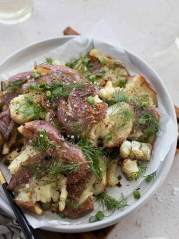 Smashed Potatoes with Green Onion & Dill