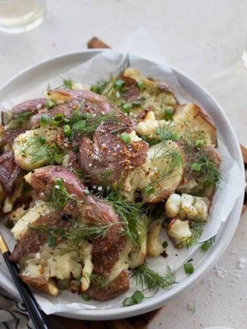 Smashed Potatoes with Green Onion & Dill