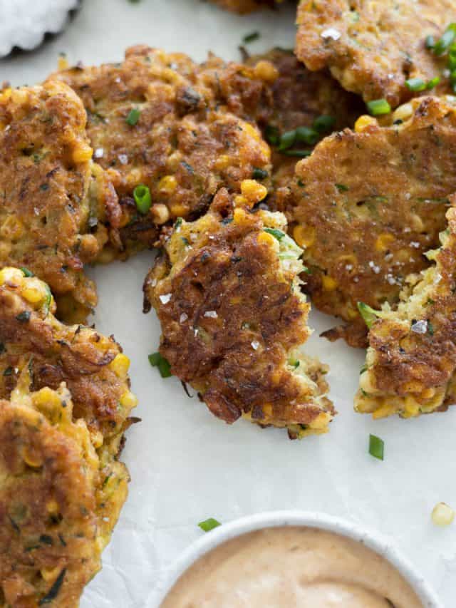 Corn and Zucchini Fritters