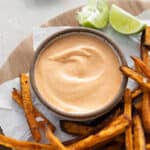 Sriracha Aioli in a small bowl.