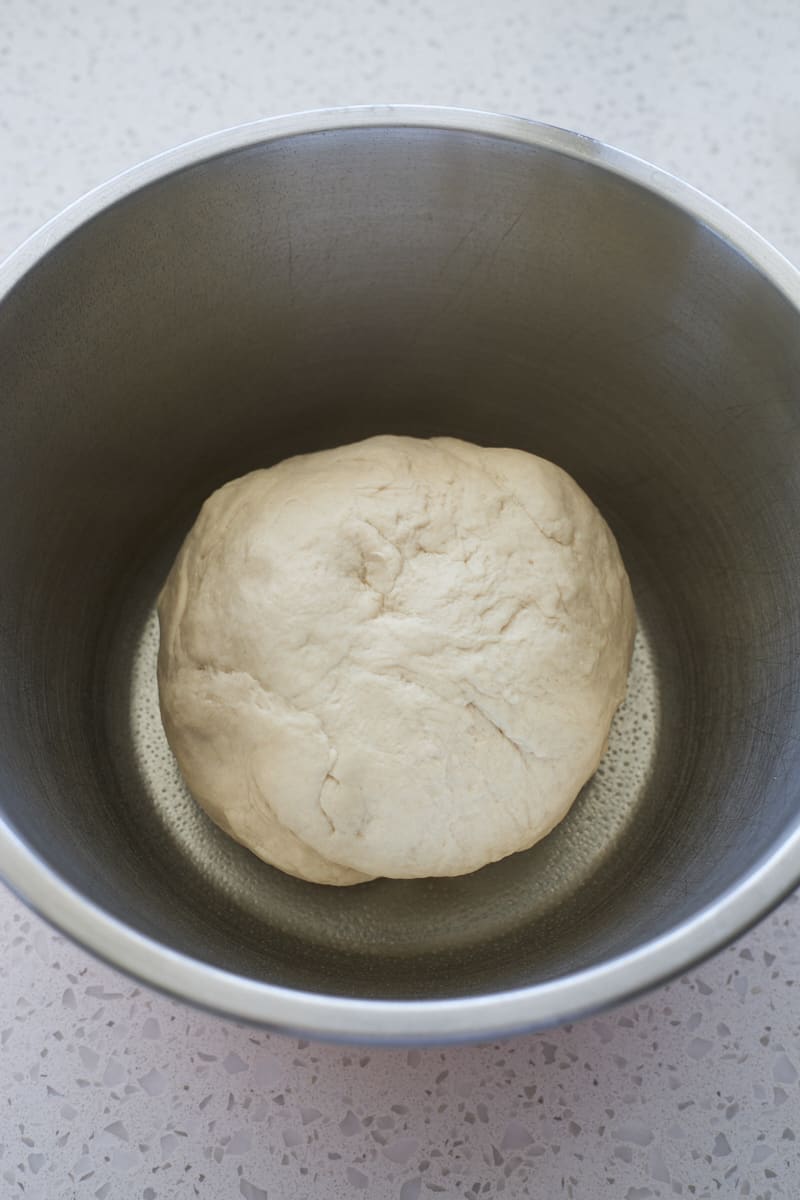 Dough in a large bowl to rise.