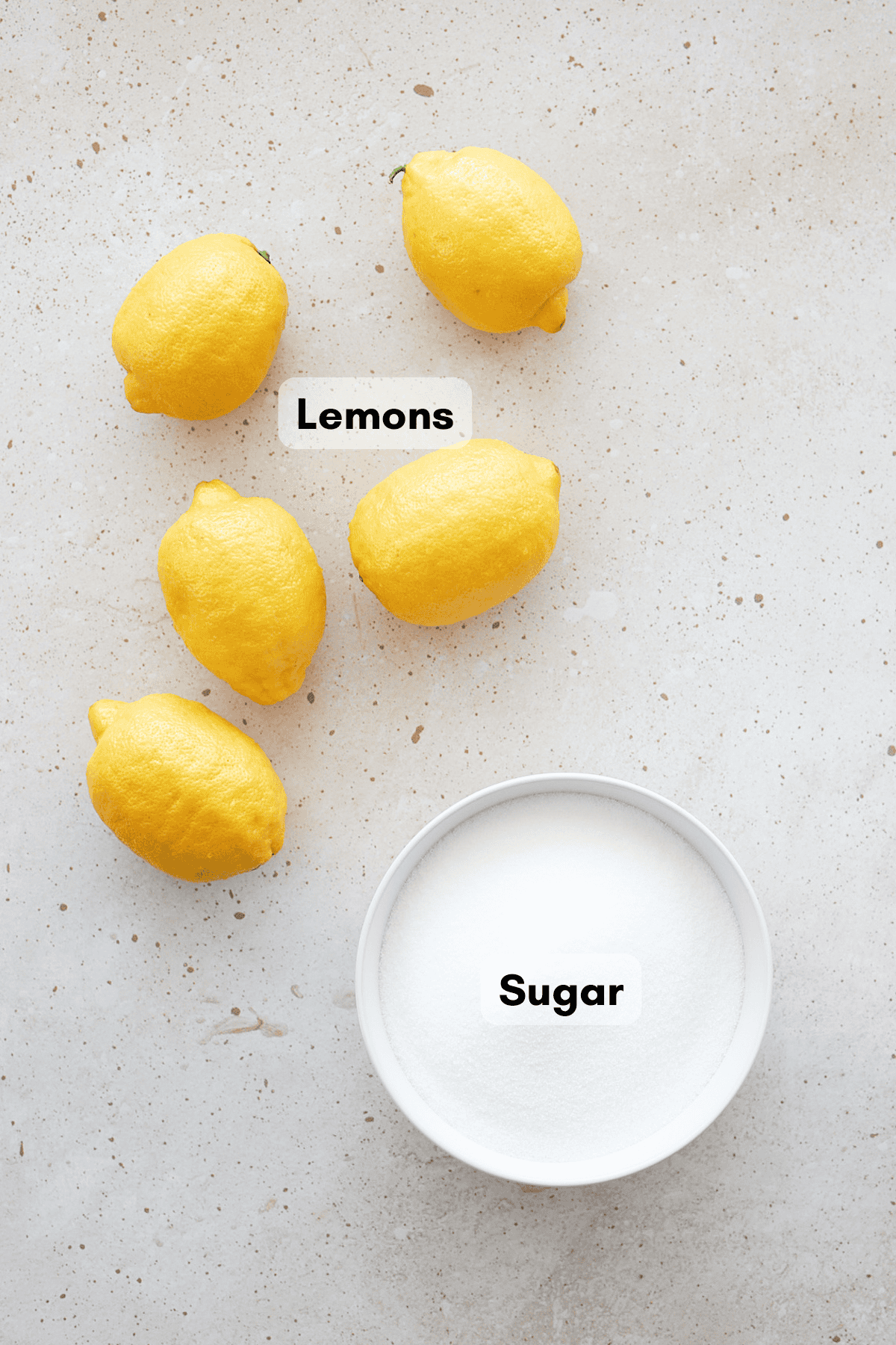 Ingredients for Candied Lemon Slices.
