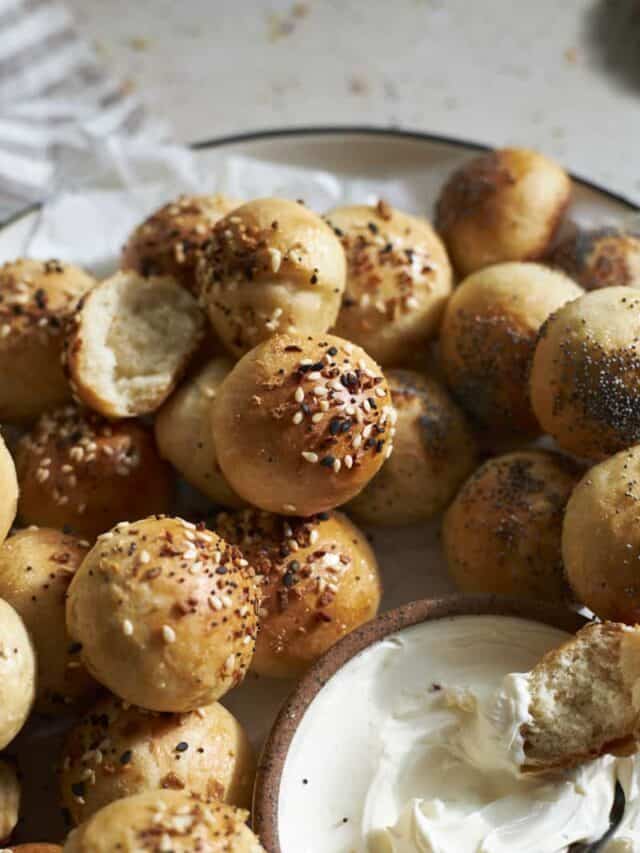 Sourdough Discard Bagel Bites