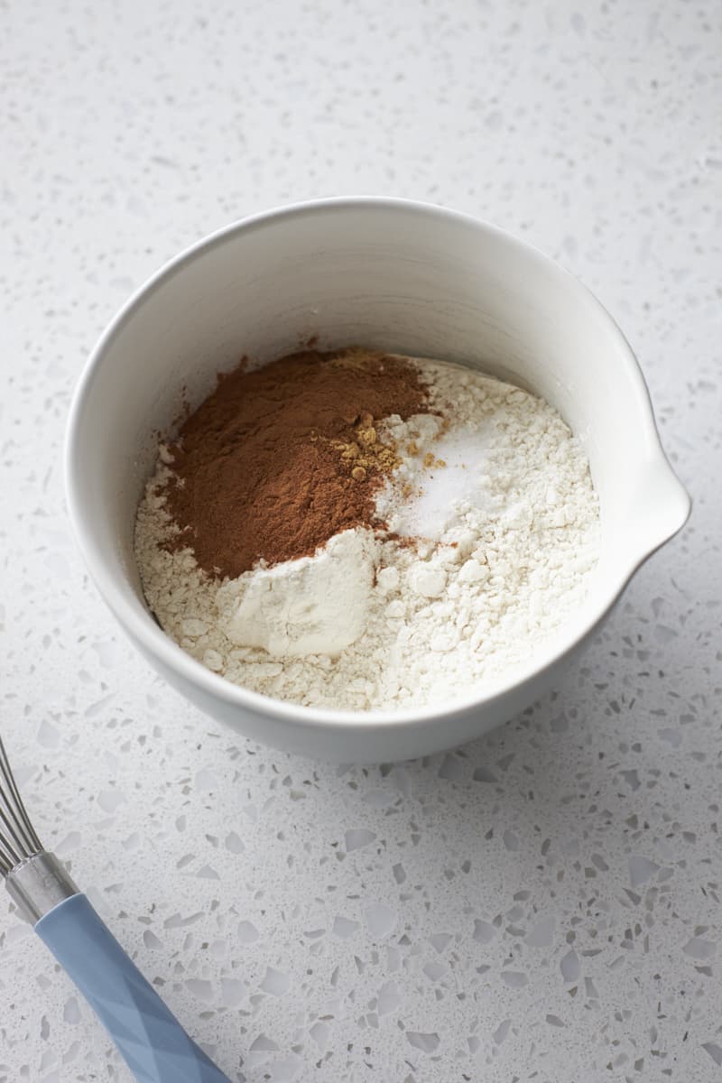 Dry ingredients for mixing in a small bowl.