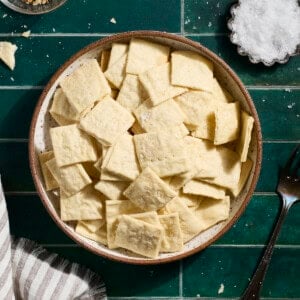 Sourdough Discard Crackers in a bowl.