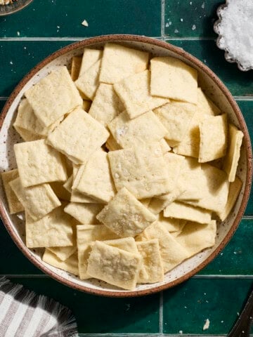 Sourdough Discard Crackers in a bowl.