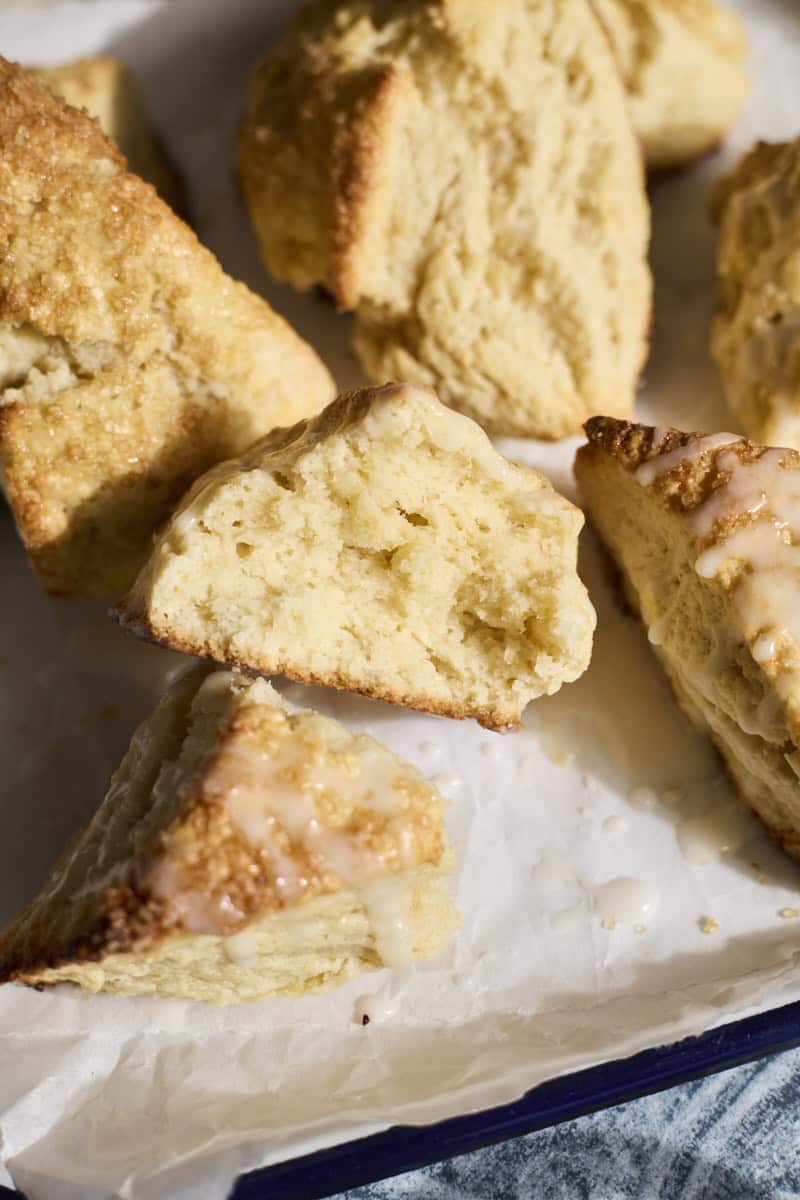 The inside of a Sourdough Discard Scone.