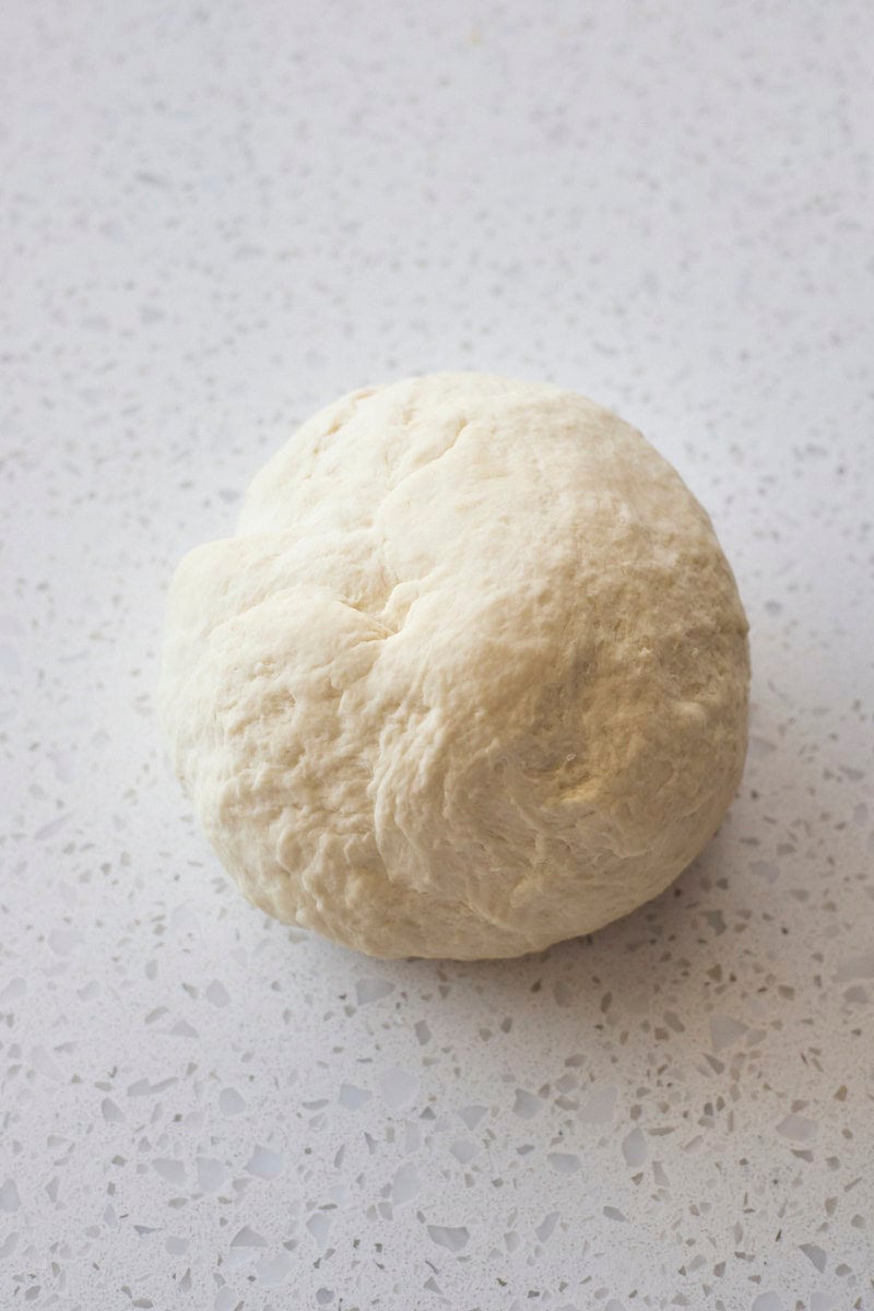 Dough in a smooth ball after kneading.