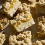 A view of the layers of a Sourdough Discard Mango Bar.