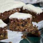 A slice of Sourdough Zucchini Cake.
