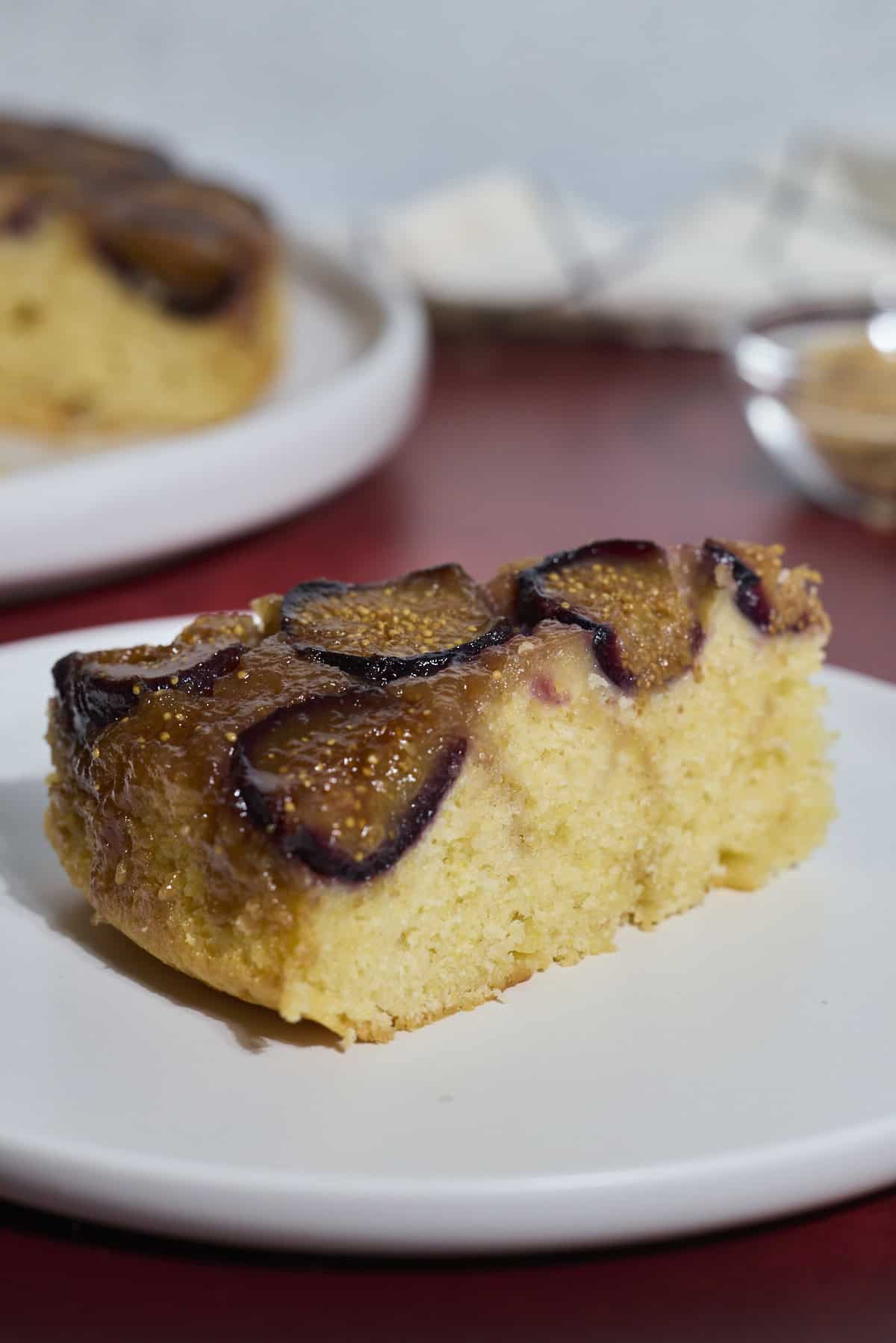 A slice of Sourdough Fig Cake.