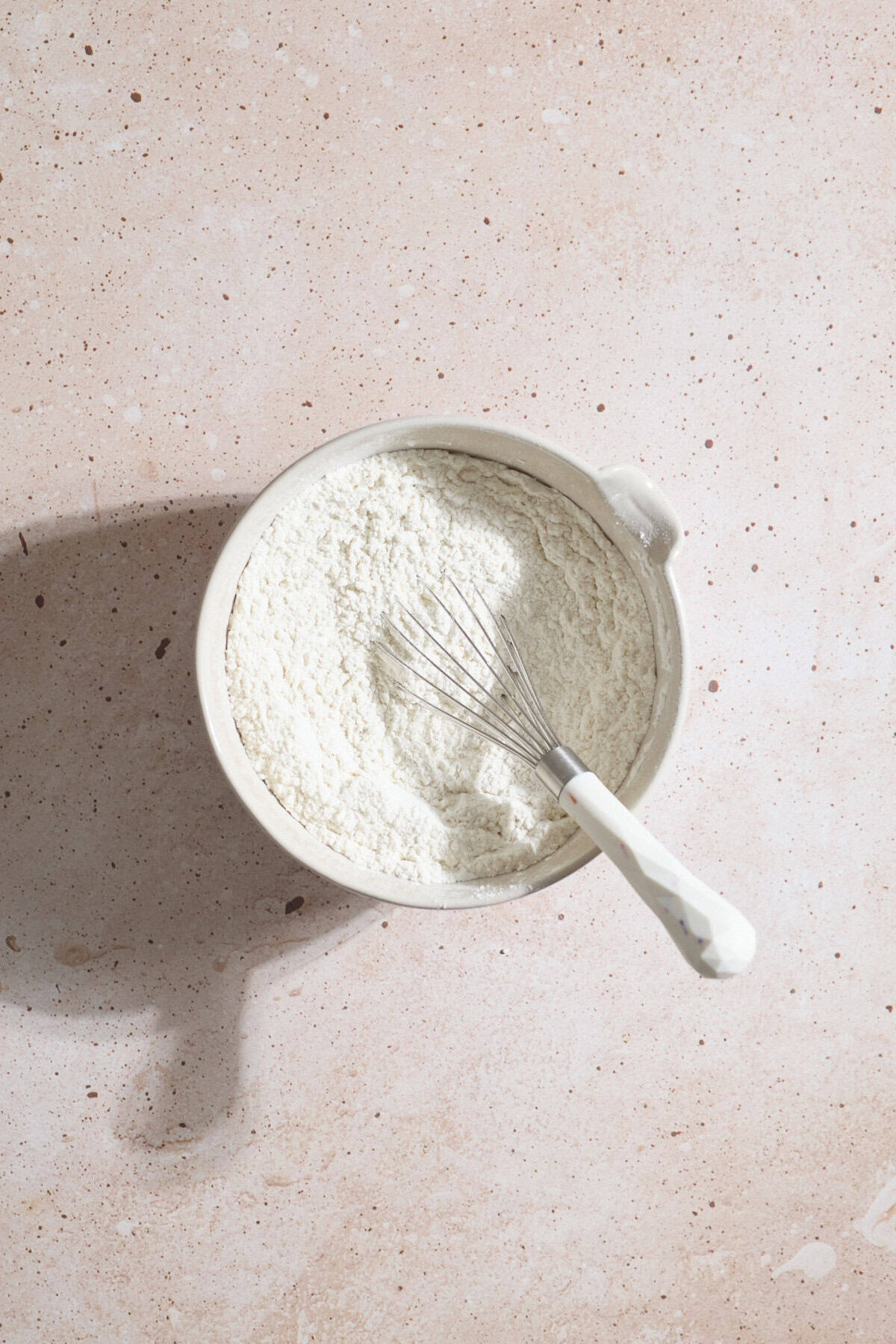 Dry ingredients mixed together in a small mixing bowl.