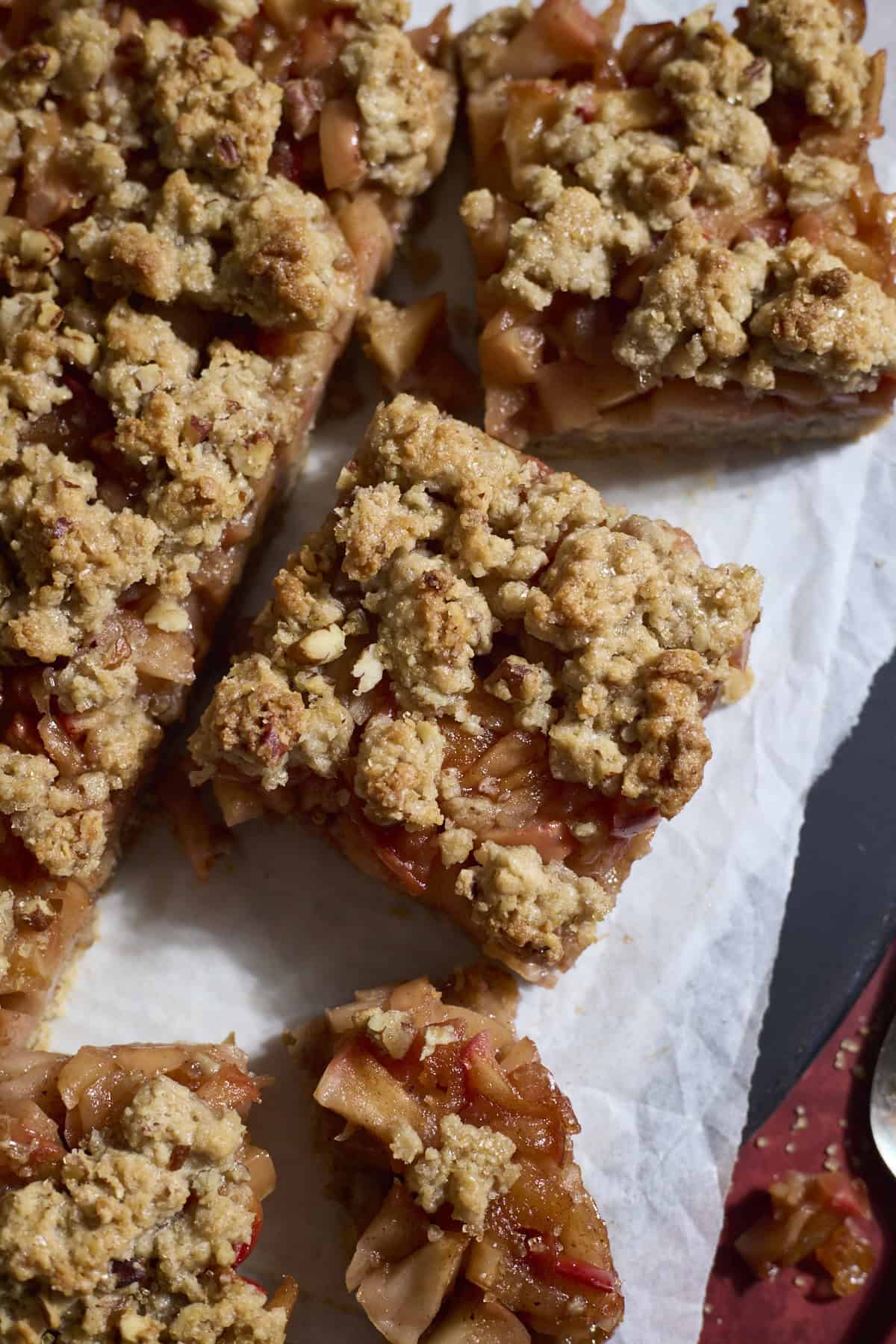 A sliced Sourdough Apple Pie Bar.