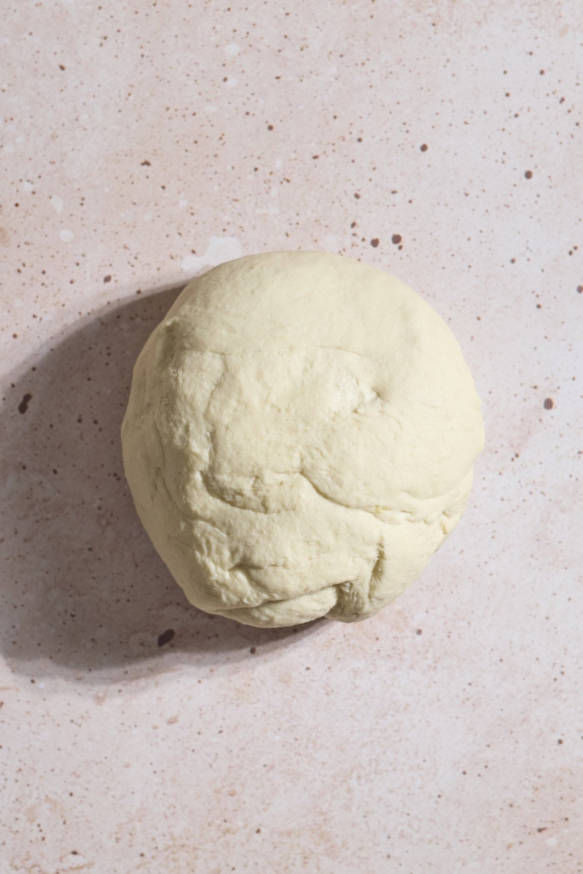 Smooth dough after kneading.