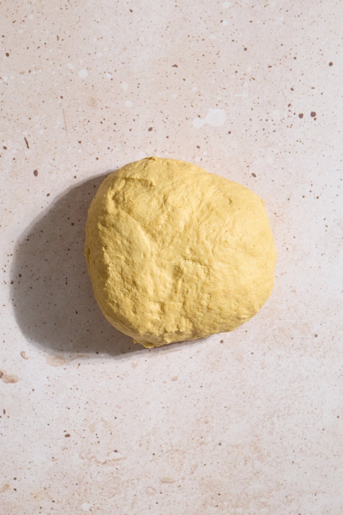 Smooth dough after kneading.