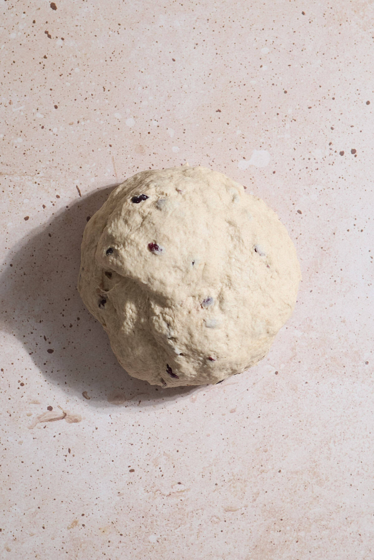 Smooth dough after kneading.