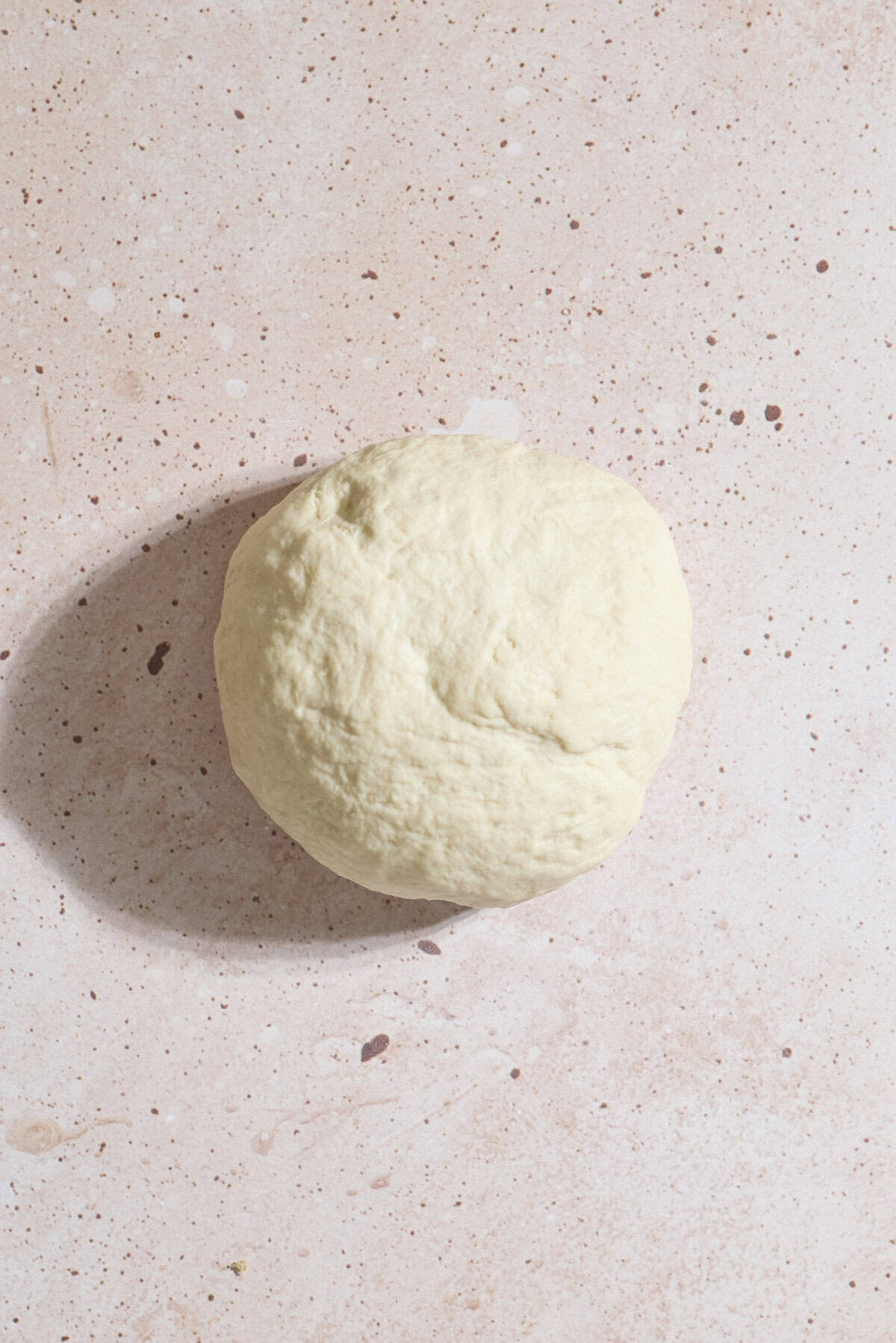 Smooth dough after kneading.