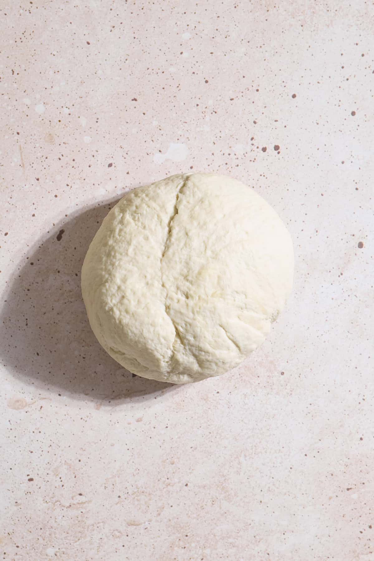 Smooth dough after kneading.