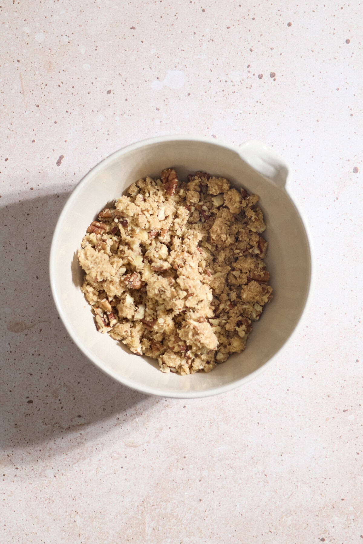 Topping mixed in a small bowl.