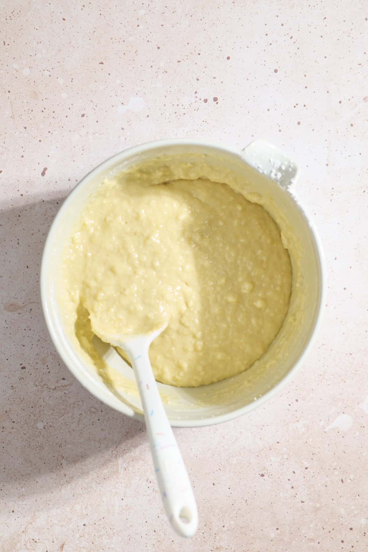 Batter in a large mixing bowl.