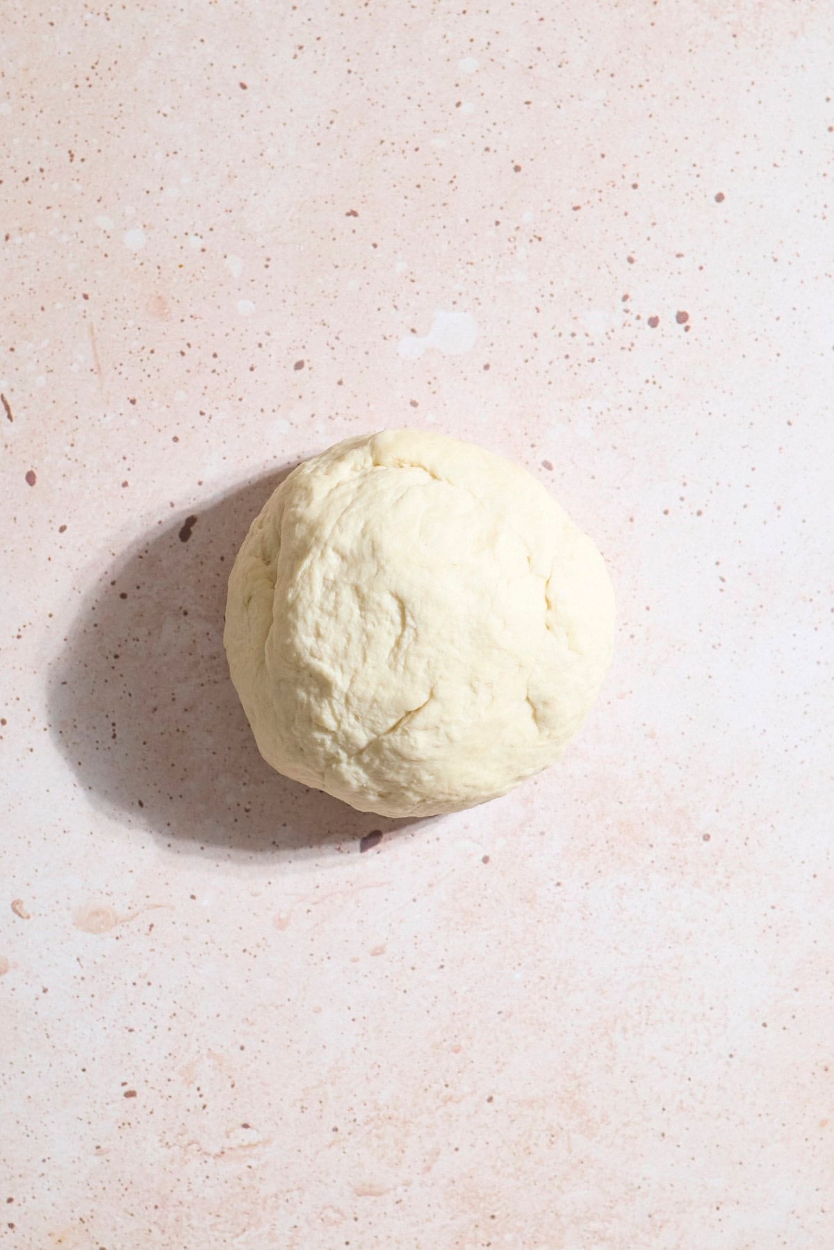 Smooth dough after kneading.