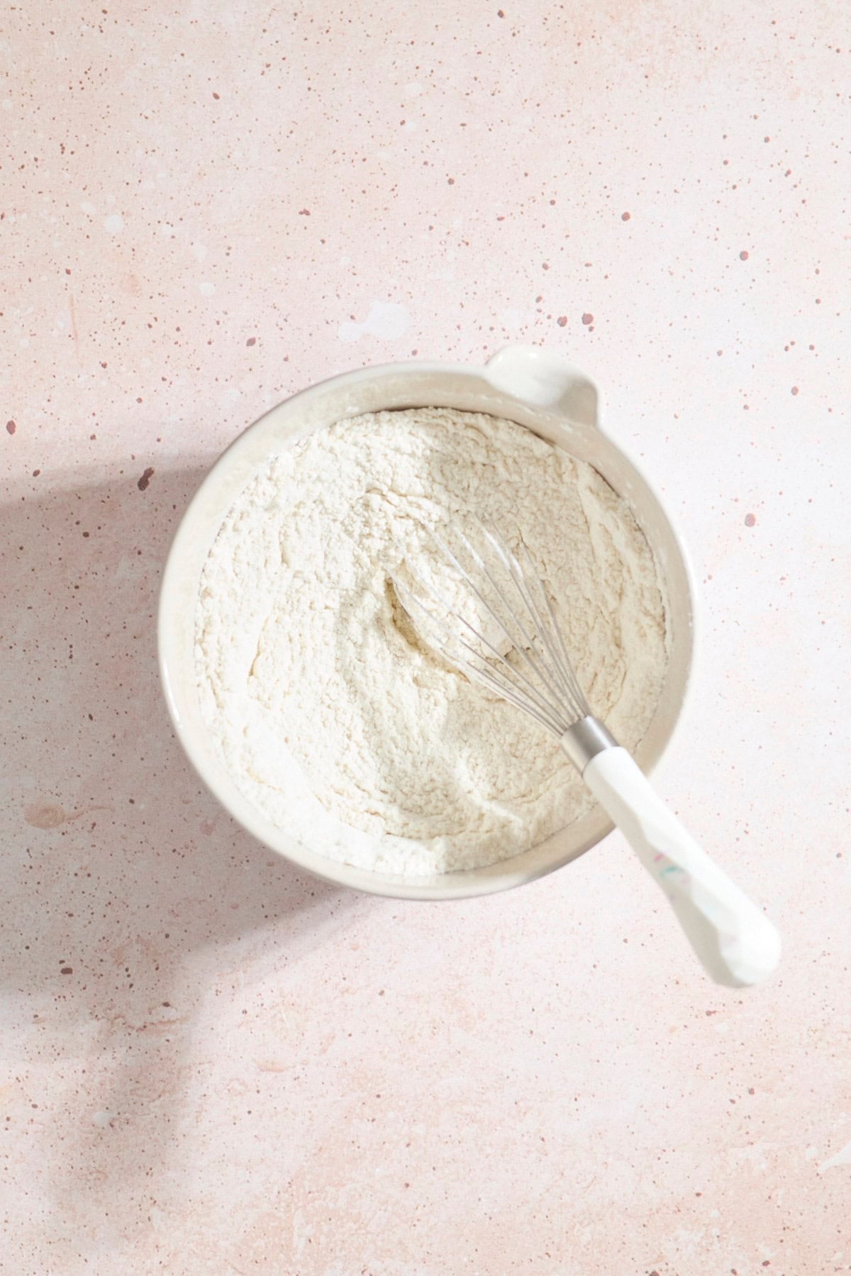 Dry ingredients mixed together in a small mixing bowl.