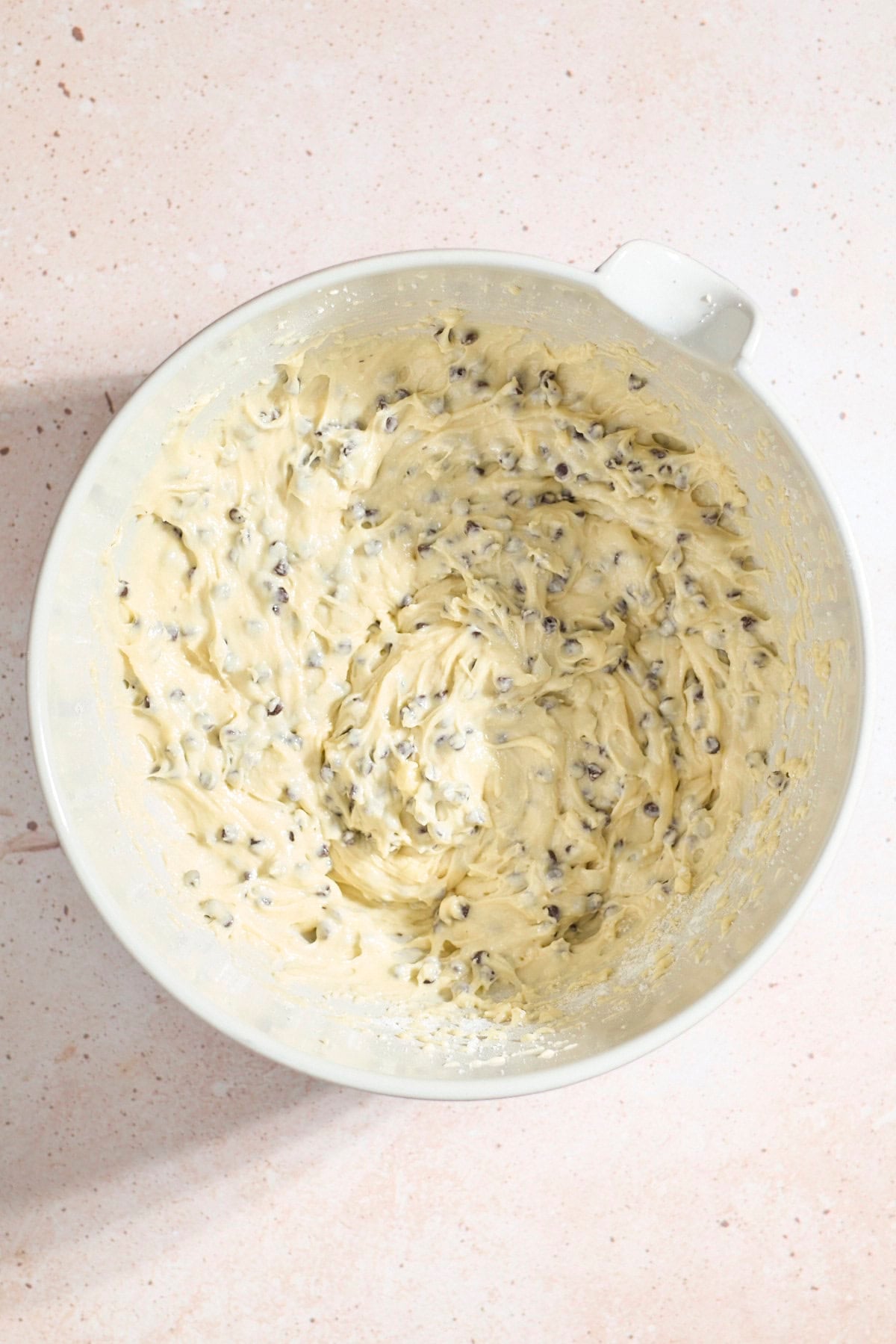 Batter in a large mixing bowl.