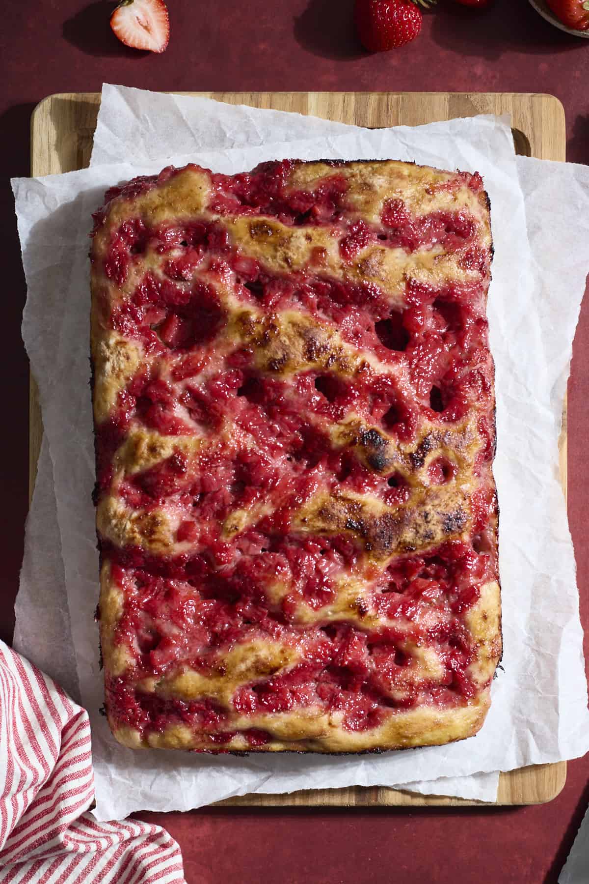 Focaccia after baking.